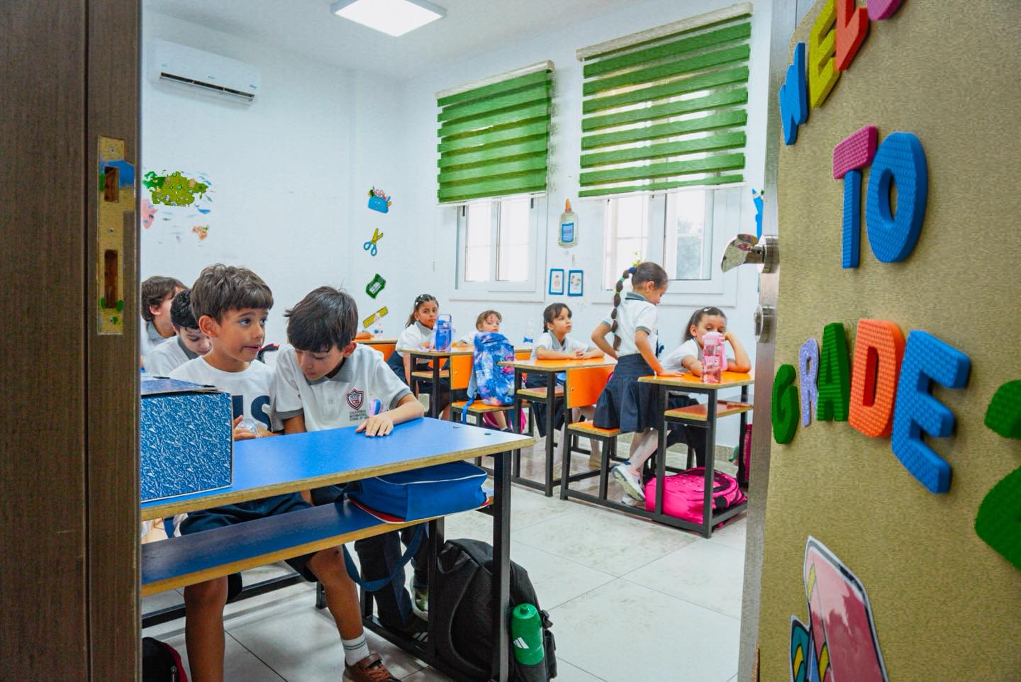 Young students in a classroom